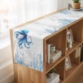 thumbnail image 6 of Table Runners 72 Inches Long Dress Scarves, Blue Octopus Coastal Farmhouse Kitchen/Dining Table Runner, Coffee Tablerunners, Summer Beach Nautical Ocean Coral Starfish 13x72 Inch, 6 of 9