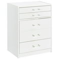 thumbnail image 3 of Danbury 3-drawer Makeup Vanity & Stool Set White High Gloss, 3 of 20