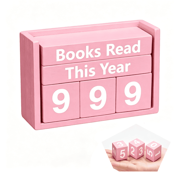 Books Read This Year Counter Tracker up to 999 Bookish Accessories Bookworm Gift Bookshelf Decor for Club Members Teacher Reading Accessories