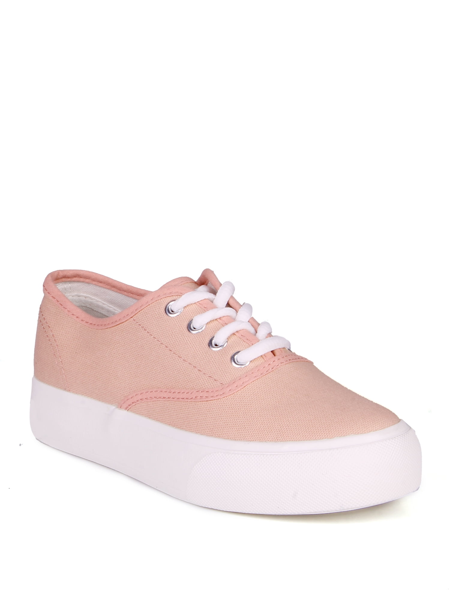 Nature Breeze Lace Up Women's Canvas Sneakers in Blush - Walmart.com