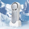 thumbnail image 4 of Kearding Ventilador portátil de mano de verano Ventiladores de refrigeración por aire recargables Dispositivo ajustable de 3 engranajes Oficina Viajes Electrodomésticos Kearding HA063791-01B, 4 of 6
