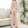 thumbnail image 3 of Top-kevin Cute Ghost Cherry Women's Long-Sleeve Shirt And Full-Length Bottom Pajama Set, 3 of 12