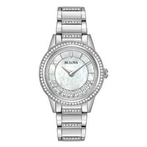 Bulova Women's Turnstyle Crystal Accent Watch with Mother-of-Pearl Dial