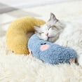 thumbnail image 5 of 1 Count Ultra-Soft Plush Crescent Moon Pet Pillow, Semi-Moon Shape For Cats & Small Dogs, Comfortable Sleeping Cushion With Supportive Padding, Easy To Clean For Home Decor & Pet, 5 of 7