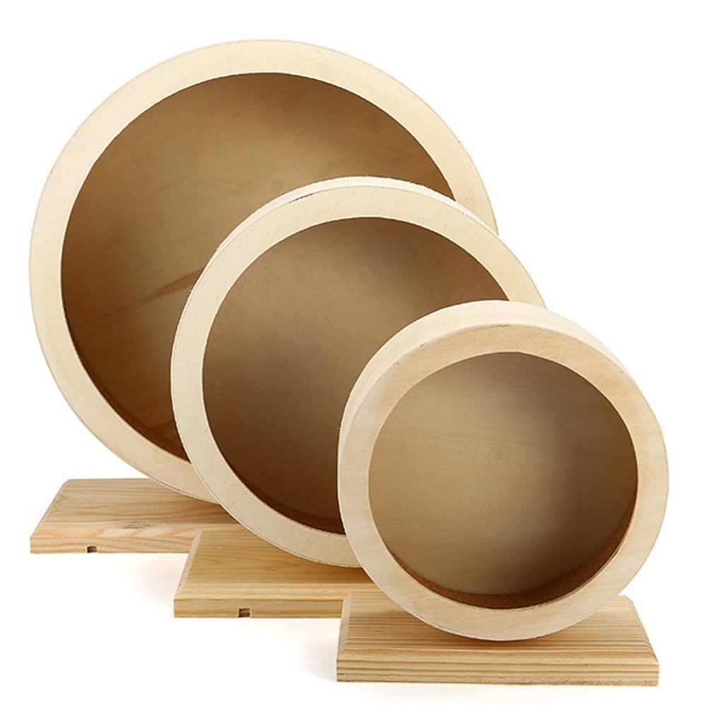 Quiet Hamster Exercise Wheel Wood Running Wheel For Small Pet Entertainment