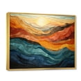 thumbnail image 2 of Designart "Coral Blue Bold Mountains Landscape" Modern Floater Framed Canvas Wall Art, 2 of 7
