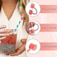 thumbnail image 3 of 24 tapas de silicona para pajitas Stanley, reutilizables, a prueba de polvo, para vasos Stanley de 6-8 mm, decoración divertida, 12 unidades, 3 of 4
