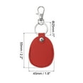 thumbnail image 2 of Uxcell Leather Key Fob, 4 Pack Genuine Leather Air Tag Holder Portable Key Fob Keychain, Red, 2 of 6