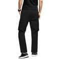 thumbnail image 3 of Wyobmus Men's Stretch Cargo Pants Quick Dry Lightweight Casual Pants Elastic Waist Straight Fit Utility Work Pants Black, 3 of 4