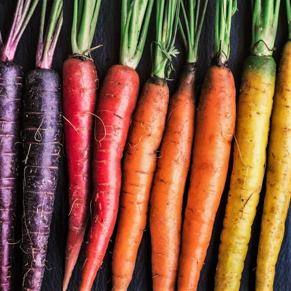 TomorrowSeeds - Rainbow Mix Carrot Seeds - 1000  Count - For 2026 Planting Purple Red Yellow Orange