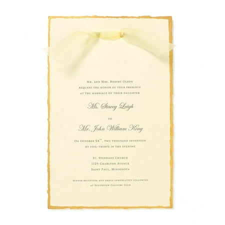 UPC 634680614051 product image for Gartner Studios Invitation Kit Gold Deckled Edge 50ct | upcitemdb.com