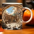 thumbnail image 5 of Hometravel Bookshelf Design Mug, Creative 3D Space Theme Drinkware, Multi-functional Plastic Cup for Toothbrush Storage, Art Style Beverage Container, 5 of 5