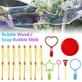 thumbnail image 2 of Plastic Colorful Giant Soap Bubbles Wands Set Kids Outdoor Toys Foam Maker, 2 of 9