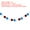 White/Blue/Red, variant on Uxcell Pom Pom Garland Decorative Hanging Banner for Halloween Thanksgiving Christmas Black/White/Gray