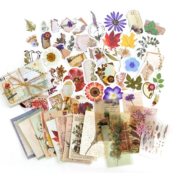 CCOCC Junk Journal Supplies,Vintage Style Stickers Aesthetic,Artistic Design Collage Crafting Preppy Stickers,Style2