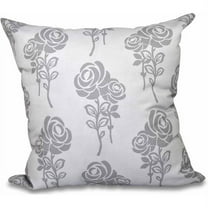 Simply Daisy 16" x 16" Carmen Floral Print Pillow, Grey