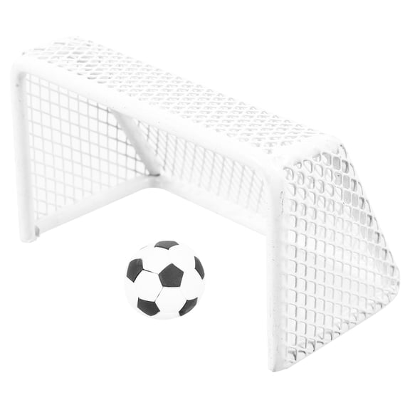 IMIKEYA White Dollhouse Soccer Goal Portable and Easy Assembly Decorative