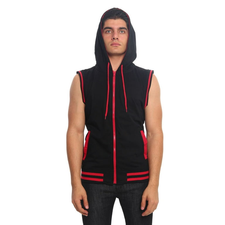 Red sleeveless hoodie walmart sale