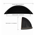 thumbnail image 4 of Mascot Hardware Shell 3 inch (76Mm) Cabinet Drawer Pull - Pack of 8 Pack of 8 - Oil Rubbed Bronze, 4 of 12