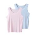 thumbnail image 1 of Odeerbi Chicos Niñas 2 Pack Tank Tops Sin Costuras 2-15 Años Ultra-Delgado Transpirable Sin Mangas Undershirts Chalecos Suaves Ligeros, 1 of 5