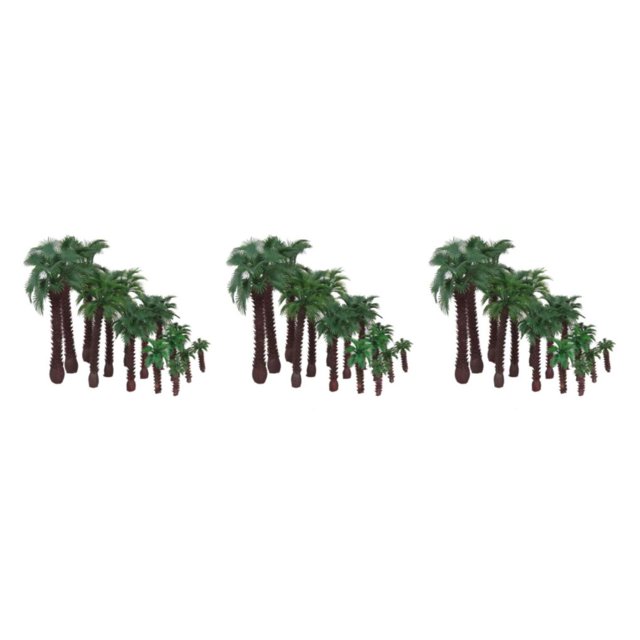 Naiovety 15pcs Mix Size Layout Model Train HO Palm Trees Scale N O Scenery Layout Z Type1 NO1