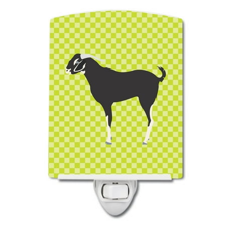 

Caroline s Treasures BB7710CNL Black Bengal Goat Green Ceramic Night Light 6x4x3 multicolor