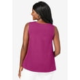 thumbnail image 3 of Jessica London Women's Plus Size Stretch Cotton V-Neck Trapeze Tank, 3 of 4