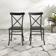 thumbnail image 4 of CROSLEY Astrid 2Pc Indoor/Outdoor Metal Dining Chair Set- 2 Chairs - Matte Black, 4 of 5