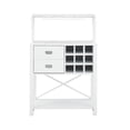 thumbnail image 5 of FESTIVO 32 in. White Wood Buffet Bar Cabinet Shelf Storage with Wine Rack with Marbling Pattern Countertop, 5 of 7
