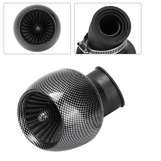 Limpiador de admisión de aire BuyWeek filtro de aire universal con textura de fibra de carbono
