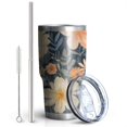 thumbnail image 2 of 30oz Pioneer Flower Tumblers Stainless Steel Tumbler with Lid and Straw,Vacuum Insulated Double Wall Travel Tumbler Cups Mug with Cleaning Brush for Coffee,Tea, 2 of 7