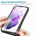 thumbnail image 4 of Allytech for Samsung Galaxy S22 5G 6.1" 2022 Case with Built-in Screen Protector, Dual Layer Full Body Hybrid Scratch Resistant Anti-Slip Hard Acrylic Back Case for Galaxy S22 2022, Red, 4 of 10