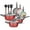 Red, variant on NutriChef Ridge Line Nonstick Kitchen Cookware Pots and Pan, 12 Piece Set, Gray