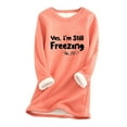 thumbnail image 2 of GERsome Women's Winter Warm Sherpa Lined Sweatshirt Pullover Crewneck Long Sleeve Fleece Lined Shirts Loungewear Tops S-XXXXXL /L, 2 of 3