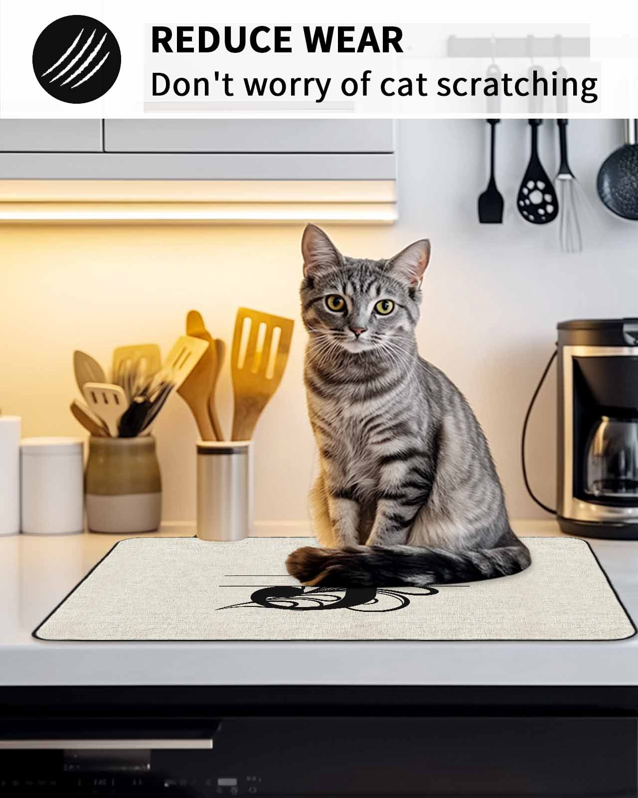 Stove Top Covers for Electric Stove, Letter J Glass Stovetop Cover Protector, Monogram Words Induction Cooktop Protector Oven Mat for Kitchen Countertop 24"x21"