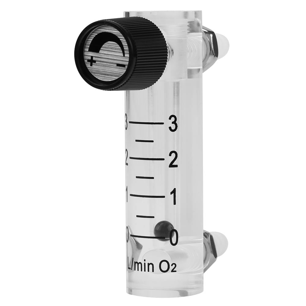 LZQ-3 0.5-5 LPM Tube Type Acylic Flowmeter Gas 8mm Hose Fitting Oxygen Flowmeter Regulator Flow Meter Pack of 1 