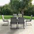 Nuu Garden 7Piece Outdoor Dining Set with Padded Textilene Patio