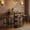 Black tube + vintage color, variant on 3-Piece Dining Table Set with Storage Shelves – Modern Space-Saving Kitchen Table and 2 Bar Stools – Black Iron Frame with Wood Grain –– Seat Board – Black Tube + Black Wood Grain