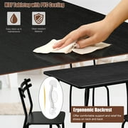 Costway 5 Pcs Dining Set Table 30'' And 4 Chairs Home Kitchen Room Breakfast Furniture Black
