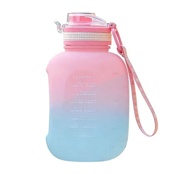 Yatlte Water Bottle, Water Jug with Motivational Time Marker & Strap & Handle, Large-Capacity leakproof water bottles for Travel Sport Gym Outdoor