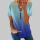 thumbnail image 2 of Blusa informal con cuello en V y manga corta con estampado de verano para mujer con estilo OAVQHLG3B Store  lin121212, 2 of 5