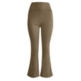 thumbnail image 4 of Yoga Pants Women High Waist Casual Soft Straight Leg Flare Leggings Tummy Control Seamless Bootcut Pants With Pockets, 4 of 6