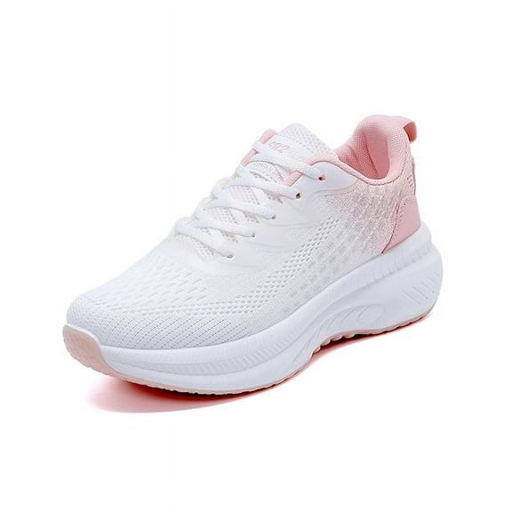 Women's Lightweight Walking Sneakers Casual Lace Up Flats Tennis Athletic Running Fashion Sport Shoes for Girls