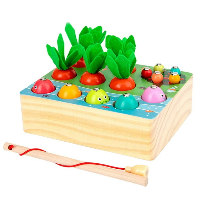 Juego De Pesca, Juguete Colorido Para Niños Y Niñas, Accesorio De Juego Para Niños, Juguete Educativo, Regalo De Cumpleaños Para Niños, Juguetes Para Tirar De Zanahorias Vogacara FN005859-00