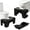 Black, variant on Toilet Squat Stool 7 And 9 Inch Adjustable Heights Foldable Squatty Potty For Adults Anti-slip Step Pooping