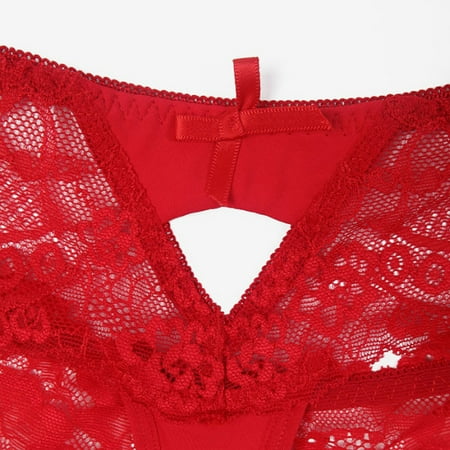 

dmqupv plus Size Silk Long Underwear Women Women Fashion Print Mesh Lingerie Cotton Underwear for Women Seamless Full Coverage Red Small