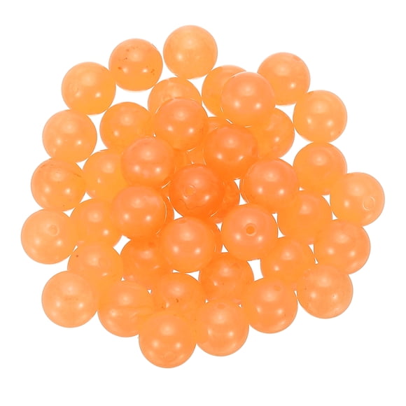 Uxcell 10mm Aventurine Beads, 45 Pcs Round Natural Gemstone Beads for Jewelry Making DIY, Orange