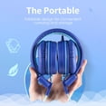 thumbnail image 4 of Auriculares estéreo para niños POWMEE P10 con micrófono ajustable, color azul, 4 of 7