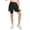 Black, variant on SILVERCELL 5-12T Girls 2-in-1 Athletic Flowy Shorts Active Performance Mesh Shorts with Liner for Sports Fitness Running Biking Hiking
