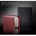 thumbnail image 4 of Serman Brands Slim Wallet Money Clips | Bifold Leather Wallet | RFID Blocking Minimalist Bifold Men Wallet | Stylish and Secure Wallet | Ruby Red, 4 of 6